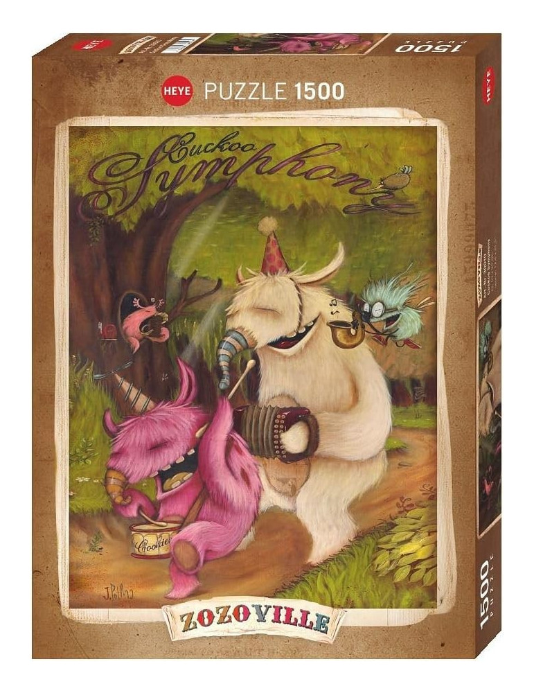 Heye 30010. Puzzle 1000 Piezas.  Sinfonia de Cuco. Zozoville