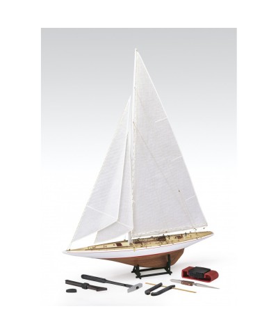 Amati 1700/11 Rainbow, 1934 Defender, modelo Boat Kit, con herramientas, escala 1/80