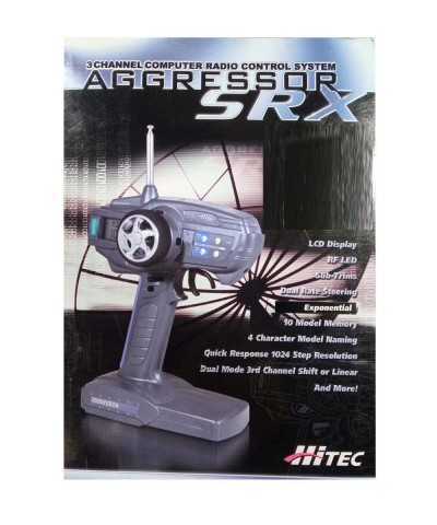 Hi-Tec HT128. Emisora Aggressor FM. 3 Canales. 40 MHz. con Receptor y Cristales