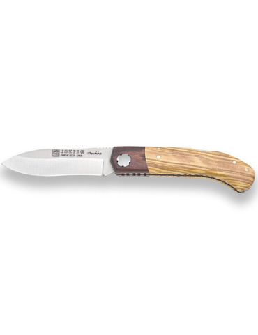 Joker NO98. Navaja Pachón con Virola Palisandro y Cachas de Olivo. Hoja 8cm