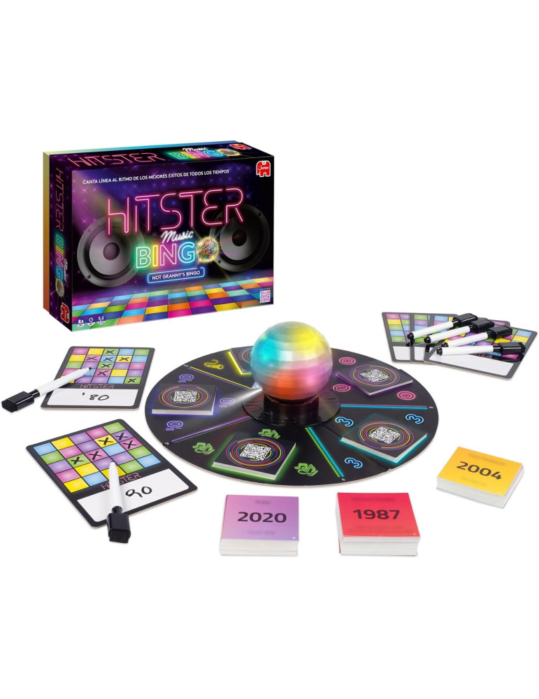 Diset 1110100359. Juego Hitster Bingo. +16 De 2 a 10jg