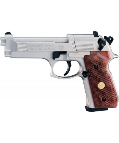 Umarex U4190003. Pistola Beretta Mod. 92FS Nickel Madera. Calibre 4,5mm. Full Metal