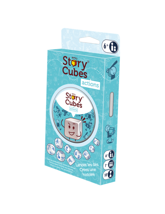 Asmodee ASMRSC302ML1 Juego Story Cubes: Acciones. +1 jug. +6 años