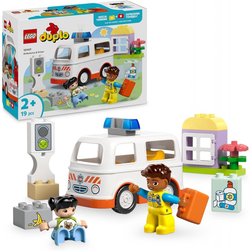 Lego 10447 Duplo. Ambulancia y conductor. 19 piezas