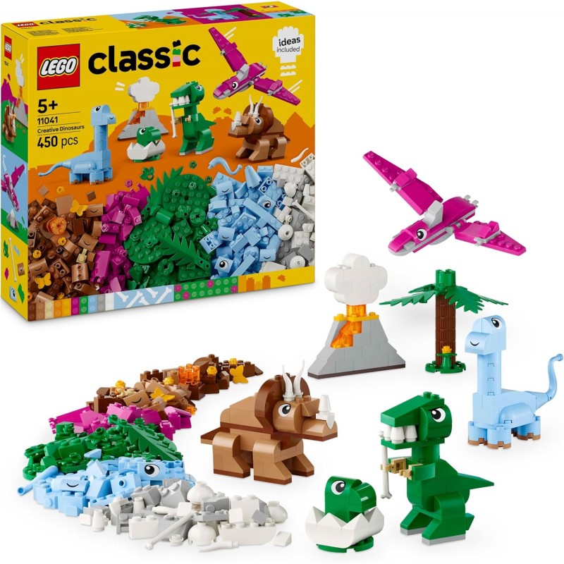 Lego 11041 Classic. Dinosaurios Creativos. 450 piezas