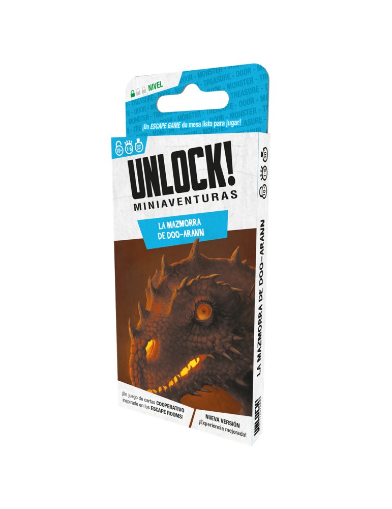 Asmodee SCUNLSH04ES Juego Unlock! Miniaventuras La mazmorra de Doo-Arann. 1-6 jug. +10 años