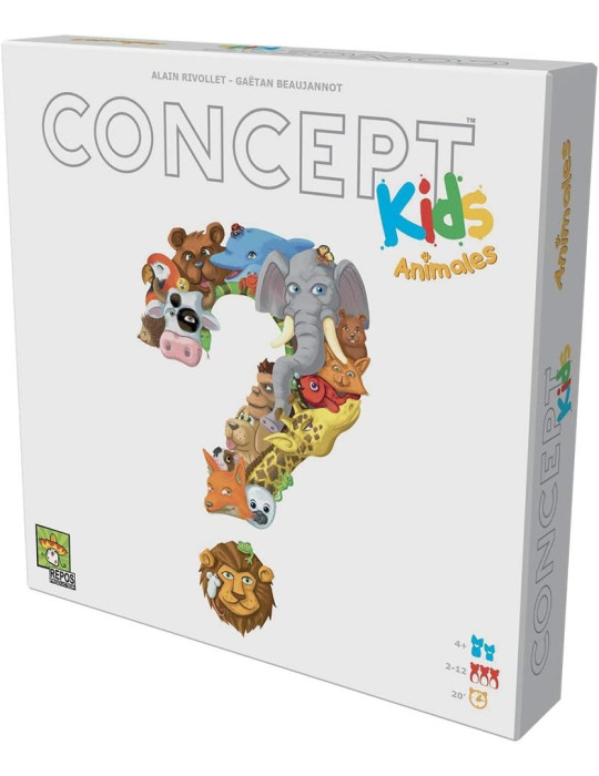 Asmodee CKASP01 Juego de mesa Concept Kids Animals. 2-12 jug. +4 años