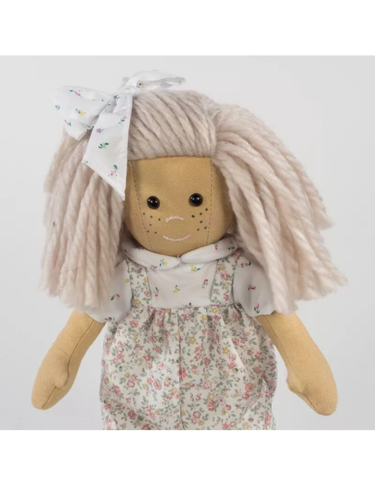 La Nina 65080. Muñeca de trapo Marta con vestido violeta de 38cm