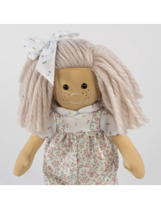 La Nina 65080. Muñeca de trapo Marta con vestido violeta de 38cm