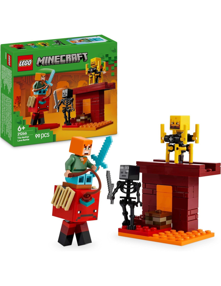 Lego 21266 Minecraft. La Batalla de Lava del Inframundo. 99 piezas