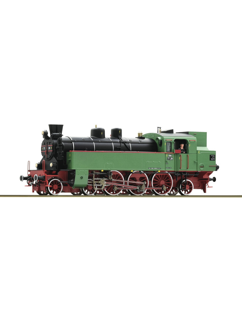 Roco 70083. Locomotora de vapor 77.28, ÖBB. Escala HO