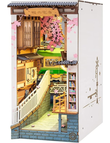 Robotime TGB01. Sujetalibros Sakura Densya. Kit de construcción 2