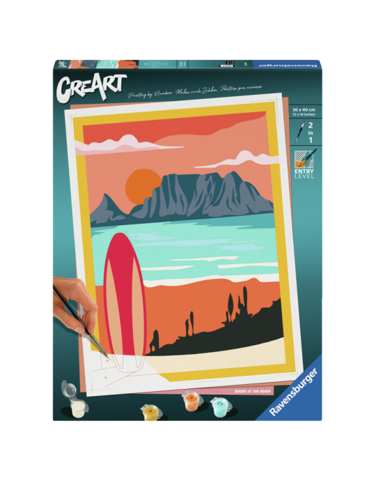 Ravensburger 23898. CreArt Premium Serie. Puesta de Sol. 30x40cm