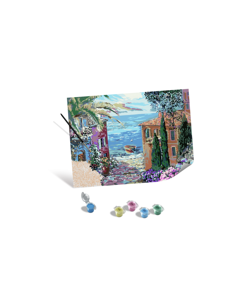 Ravensburger 23913. CreArt Canva Serie. Paisaje Mediterráneo. 30x40cm