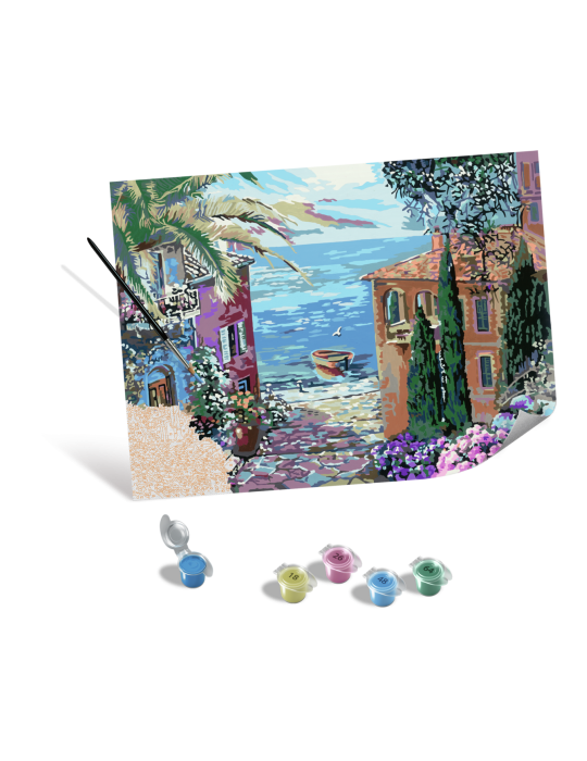 Ravensburger 23913. CreArt Canva Serie. Paisaje Mediterráneo. 30x40cm
