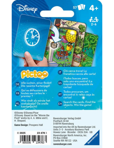 Ravensburger 23478. Juego de cartas Pictoo. Disney. 2-6jg +4 años 2