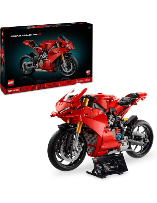 Lego 42202 Technic. Moto Ducati Panigale V4 S. 1603 piezas. Más de 18 años
