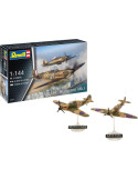 Revell 03771. Kit de maquetas de plástico Spitfire Mk.Ia & Hurricane Mk.I. Escala 1/144