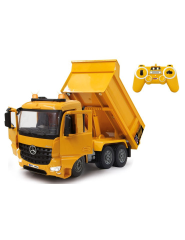 Jamara 404940. Camión volquete Mercedes-Benz Arocs de Escala 1:20. Emisora de 2,4GHz
