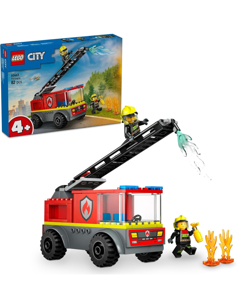 Lego 60463 City. Camión de Bomberos con Escalera. Más de 4 años. 82 piezas
