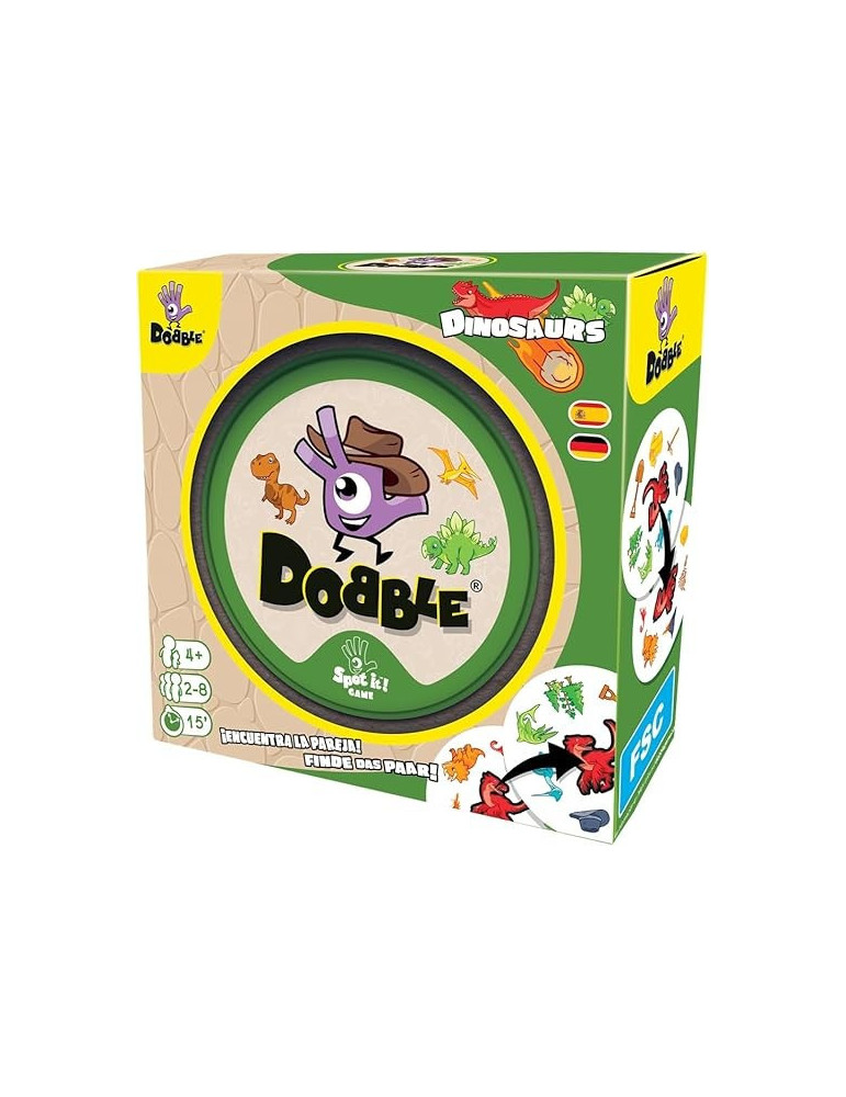 Zygomatic DOBDIN07ESD Juego Dobble Dinosaurs. 2-8jug. +4 años