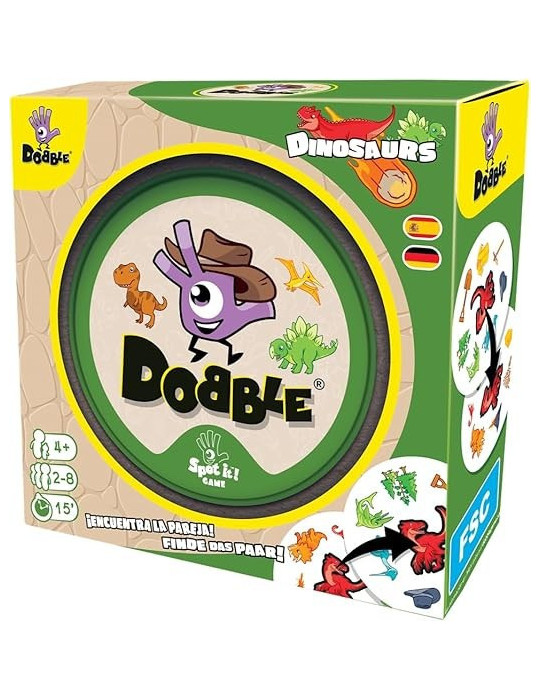 Zygomatic DOBDIN07ESD Juego Dobble Dinosaurs. 2-8jug. +4 años
