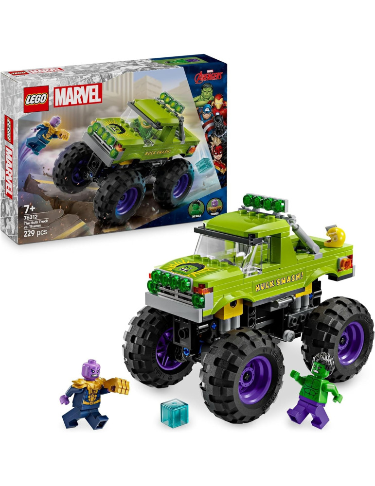 Lego 42156 Marvel. Camión de Hulk vs. Thanos. Más de 7 años. 229 piezas