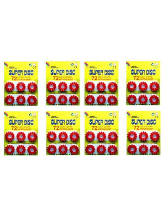 Pack 576 fulminantes en Aros de 12 tiros para Pistolas de Juguete. Amorces 12T.