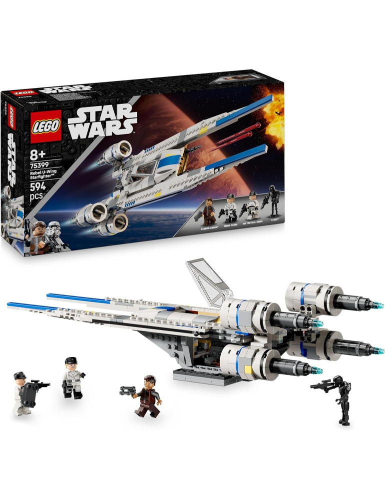 Lego 75399 Star Wars. Caza Estelar Rebelde Ala-U. +8 años. 594 Piezas