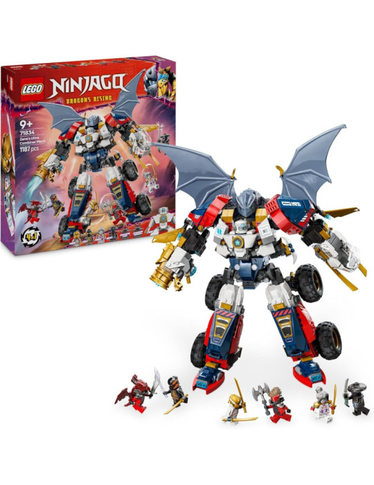 Lego 71834 Ninjago. Meca Ultra Combo de Zane. +9 años. 1187 Piezas