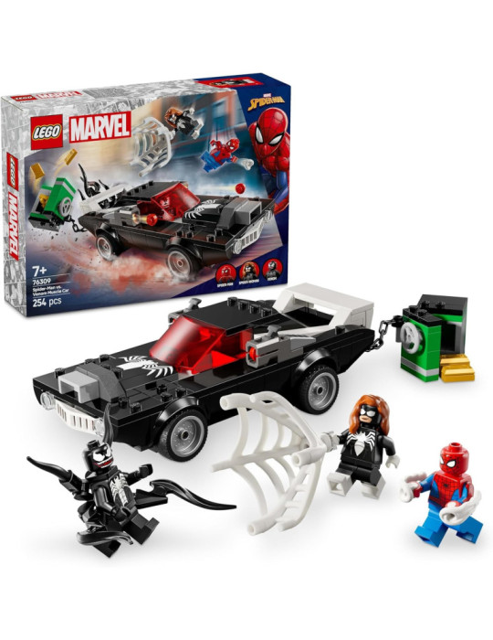 Lego 76309 Marvel. Spider-Man vs. Coche Brutal de Venom. +7 años. 254 Piezas