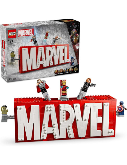 Lego 76313 Marvel. Logotipo MARVEL y Minifiguras. +12 años. 931 Piezas