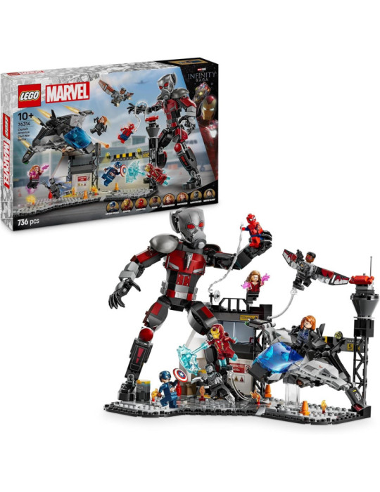 Lego 76314 Marvel. Gran Batalla de Capitán América: Civil War. +10 años. 736 Piezas