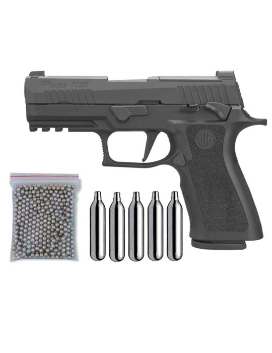 Pack Pistola perdigon Sig Sauer P320XCA Co2 4,5mm. Blowback. 29318/13275