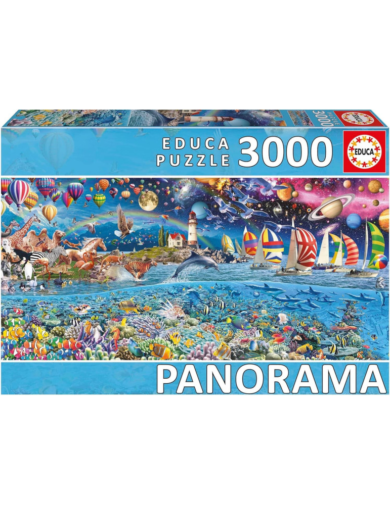 Educa 20265. Puzzle de 3000 piezas Vida panorámico. 144x68cm