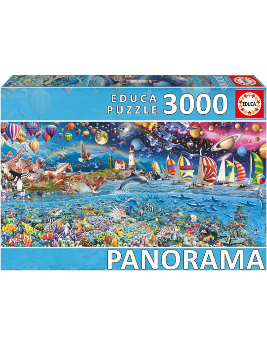 Educa 20265. Puzzle de 3000 piezas Vida panorámico. 144x68cm