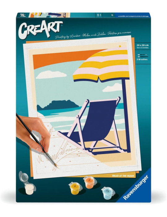 Ravensburger CreArt 23690. Kit para Pintar por Números Tiempo de Relax. 24x30cm