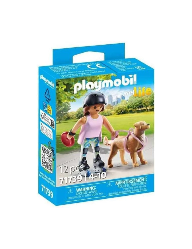 Playmobil 71739 MyLife. Patinadora con Retriever. 4-10 años