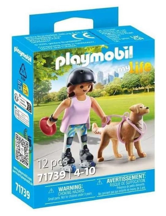 Playmobil 71739 MyLife. Patinadora con Retriever. 4-10 años