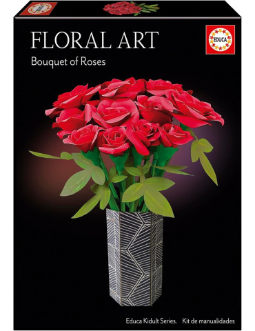 Educa 20139. Ramo de Rosas Floral Art. kit de manualidades. 42cm