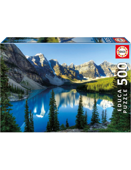 Educa 20281. Puzzle de 500 Piezas de Lago en Alberta. 38x48cm