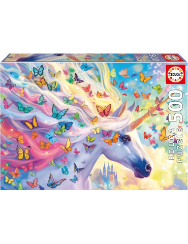 Educa 20254. Puzzle de 500 Piezas de Unicornio Arcoiris. 38x48cm