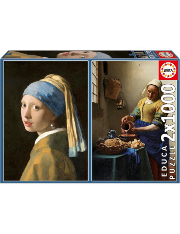 Educa 20309. 2 Puzzles de 1000 Piezas de Vermeer. 68x48cm