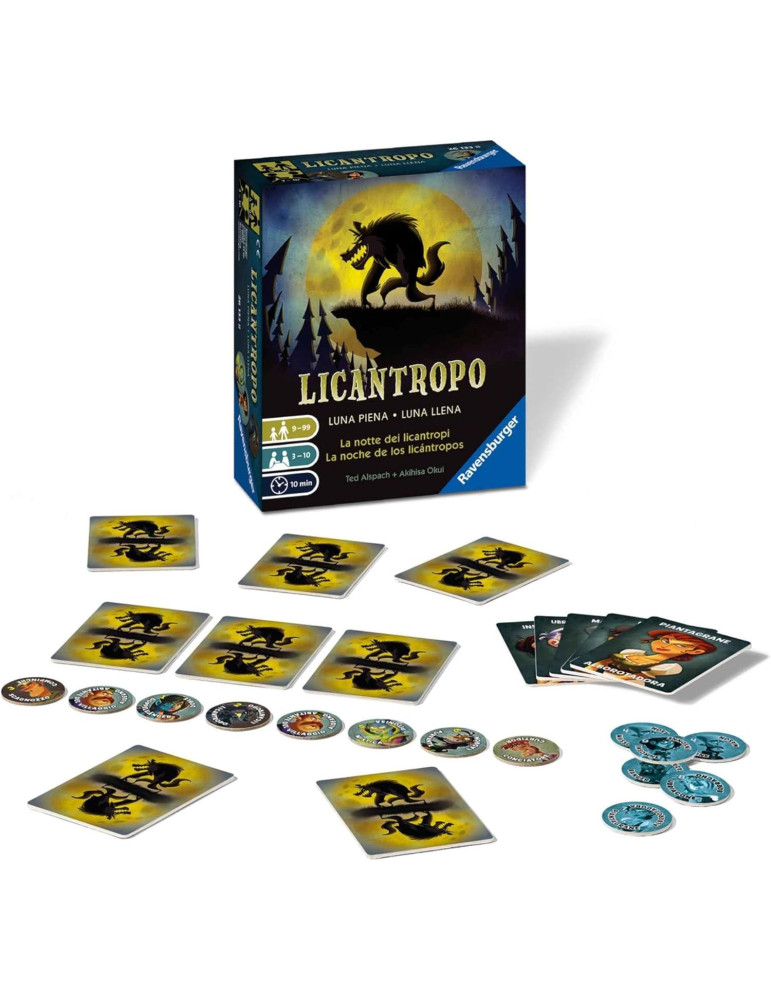 Ravensburger 26133. Juego de cartas Licantropo, Luna Llena. 3-10jug +9 años