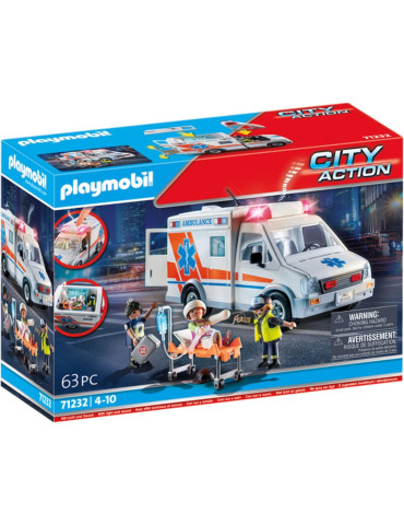 Playmobil 71232 City Action. Ambulancia con Luz y Sonido. 4-10 años