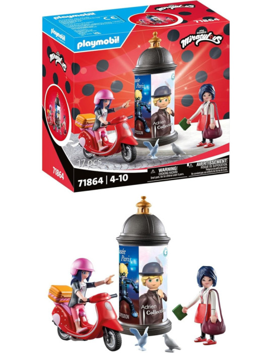 Playmobil Miraculous 71864. Paseo en Bicicleta por París. 4-10 años