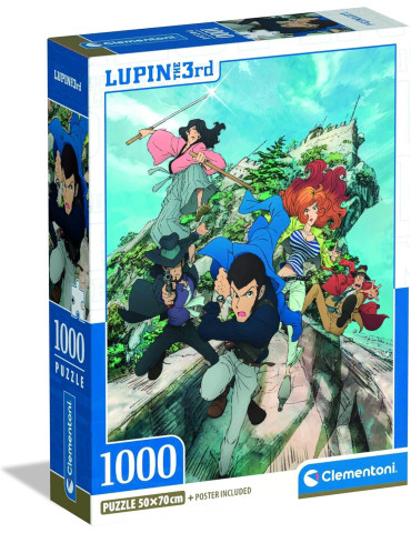 Clementoni 37068. Puzzle de 1000 piezas de Lupin III -3 Compact Box. 70x50cm