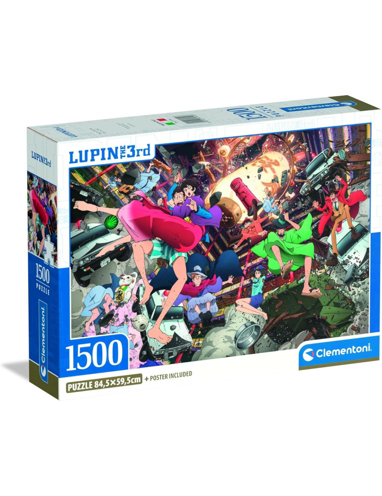 Clementoni 31749. Puzzle de 1500 piezas de Lupin III -3 Compact Box. 84,5x59,5cm