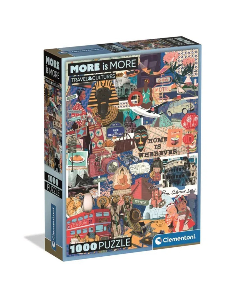 Clementoni 37072 More is More. Puzzle de 1000 piezas de Travel & Cultures. 70x50cm