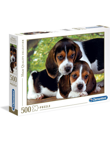 Clementoni 30289. Puzzle de 500 piezas de pareja de Beagles. 49x36cm